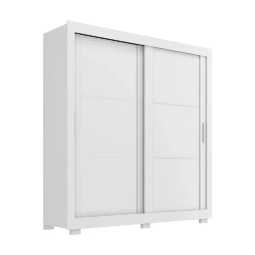 Ropero 2 Puertas Corredizas - Blanco en Blanco - Roperos y placares, Uruguay | Ecowood