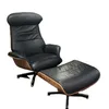 POLTRONA RECLINABLE PAIGE- 100% CUERO - NEGRO - PRODUCTO CON DETALLES - en Negro - Butacas, banquetas y puffs, Uruguay | Champagne Home, vista 4 de 5