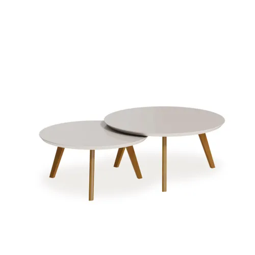 Mesas de Centro Classic - Duo - Off White en Blanco - Mesas de living, Uruguay | NYR