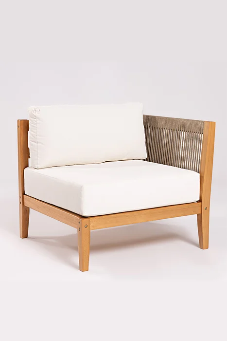 CANTO IZQ. CANNES CUERDA RAMI Y ACQUABLOCK CRUDO 78x74x66CM JATOBA - Muebles para el exterior, Uruguay | Vinibel