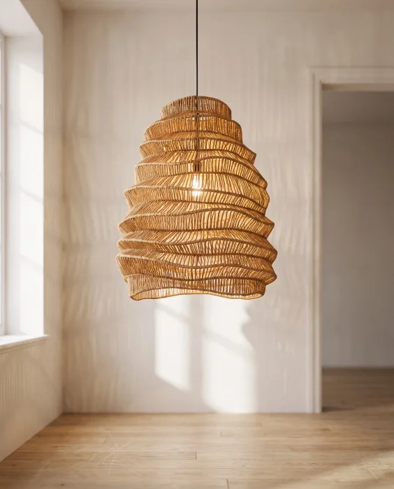 Lámpara Colgante de Ratán Zanafi | Casakos en Madera natural - Lámparas colgantes, Uruguay | Casakos, vista 3