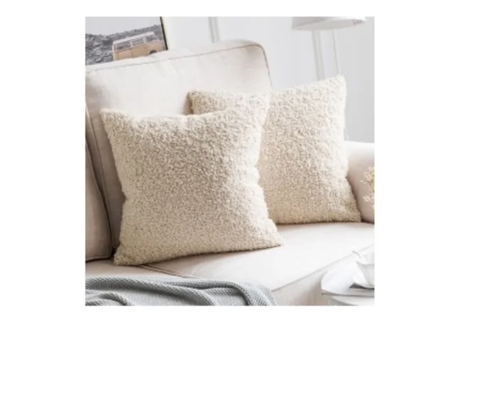 Almohadón de Corderito Beige en Beige - Textiles, Uruguay | Finkel