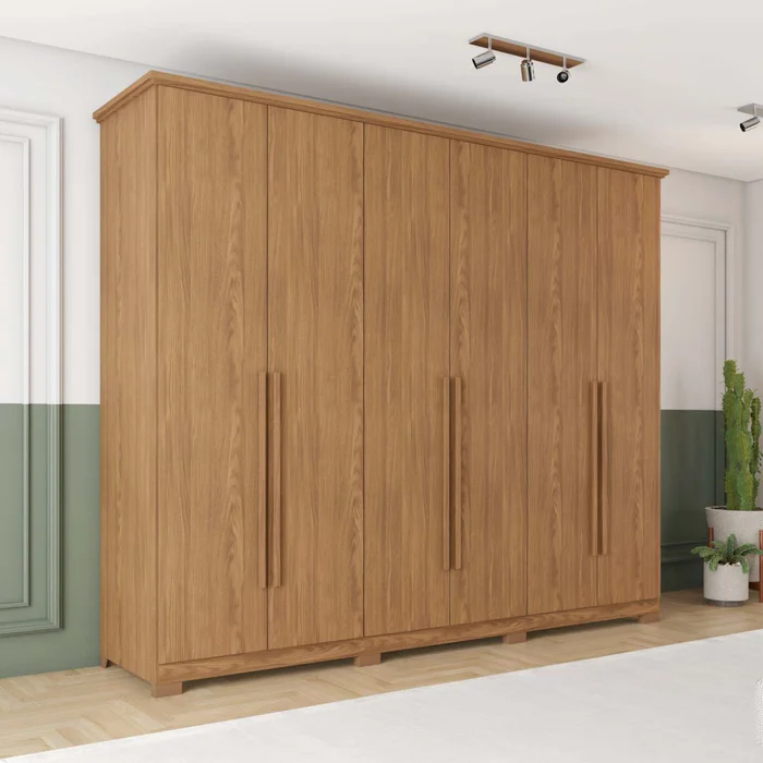 Placard 6 Puertas Mdp Natural-beige Leblon en Madera natural - Roperos y placares, Uruguay | Divino, vista 7