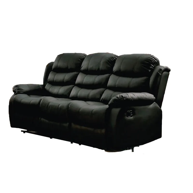 Sillon 3 Cuerpos Sofa Reclinable En Pu Living Beverly en Negro - Sillones y sofás, Uruguay | Soy Hogar