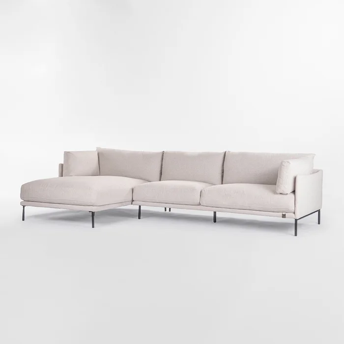 Sofá con chaise COSTA Gris IZQUIERDO - Sillones y sofás, Uruguay | Viasono, vista 3