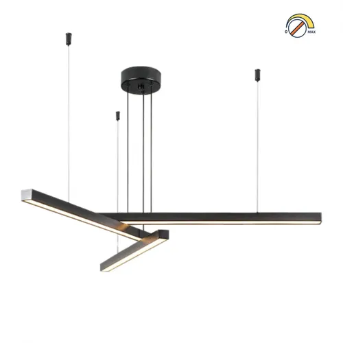 Colgante Led lineal 3 barras 30W Dimerizable - NEGRA en Negro - Lámparas colgantes, Uruguay | Iluminica