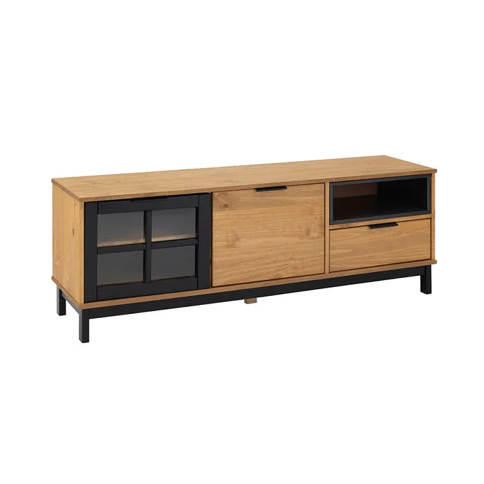 Rack Madera Maciza Línea Denver en Madera natural - Muebles para TV, Uruguay | Ecowood, vista 3