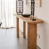 CONSOLA OSIM OVAL TEKA NAT en Madera natural - Aparadores y recibidores, Uruguay | Masinfinito Casa, vista 2 de 3