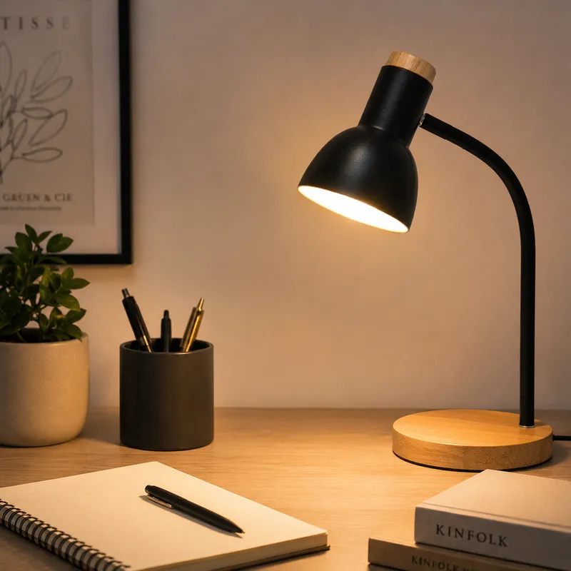 Lámpara Portátil Flexible Nórdica - De mesa en Negro - Lámparas de mesa, Uruguay | Bascuhouse