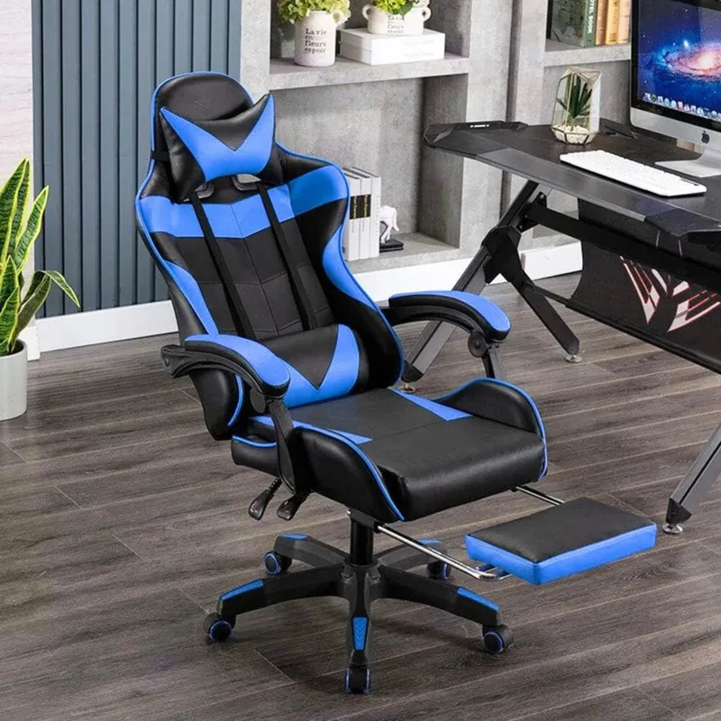 Silla Gamer Gaming Ergonomica Reclinable - Azul en Azul - Sillas de escritorio, Uruguay | Ecowood