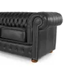 Sillón de cuero 3 Cuerpos Chesterfield en Negro - Sillones y sofás, Uruguay | Nario Hogar, vista 2 de 4