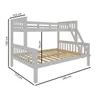 Cucheta 2 plazas y 1 plaza - B105 - Blanco en Blanco - Dormitorio, Uruguay | Rústico Hogar, vista 3 de 3