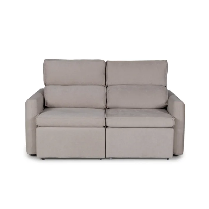Sofá Santiago (Rebatible) - Tela Microfibra - 2 cuerpos - TC 1010 (Beige) en Gris - Sillones y sofás, Uruguay | NYR, vista 2
