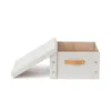 CAJA ORGANIZADOR C/ASA 26.5X31.5X14.5CM TELA CREMA en Beige - Canastos, Uruguay | Decohogar, vista 4 de 4