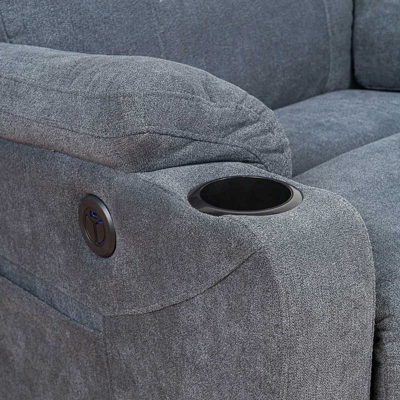 Sofá Reclinable Multifunción 1 Cuerpo Tela Gris Atika en Gris - Sillones y sofás, Uruguay | Divino, vista 6