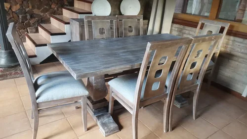 Juego De Comedor Madera Maciza 180x90 Ozark Con 6 Sillas A Eleccion en A Eleccion - Mesas de comedor, Uruguay | Ozark Home, vista 4