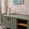 Rack Trendy Verde (Pie Dorado) 180 cm - Muebles para TV, Uruguay | Berna home, vista 4 de 7