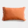 Almohadón Disea de lino - naranja con detalle de rayas naranjas, 40 x 60 cm en Naranja - Textiles, Uruguay | Kavehome, vista 1 de 5