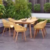 Juego de Jardin 6 sillas y Mesa - Nassau - Miel en Multicolor - Muebles para el exterior, Uruguay | Rústico Hogar, vista 2 de 5