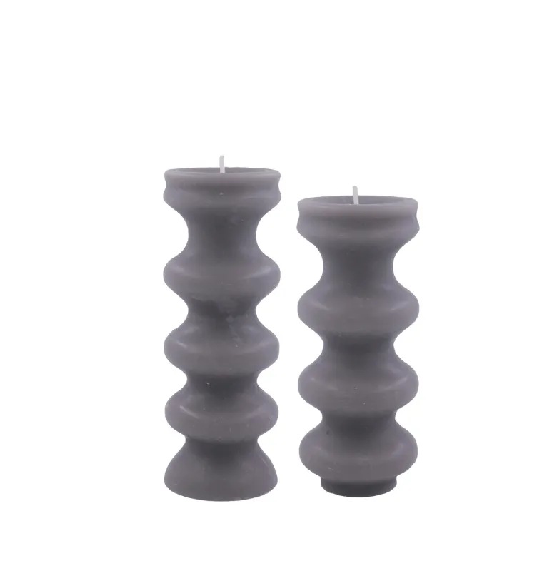 VELA CERABELLA MURA SET X2 GRIS en Gris - Velas y Portavelas, Uruguay | Masinfinito Casa