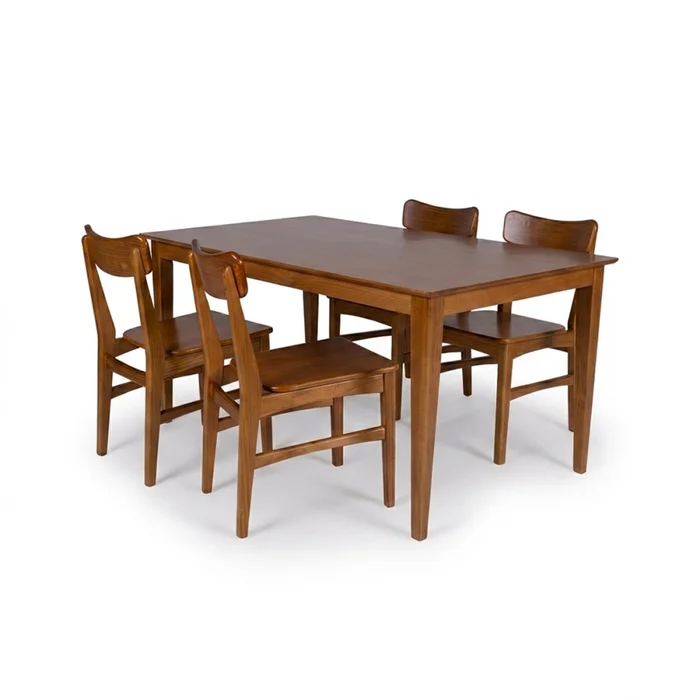 Juego de Comedor Olmo - Mesa 140 + 4 sillas - Honey en Marrón - Mesas de comedor, Uruguay | NYR, vista 3