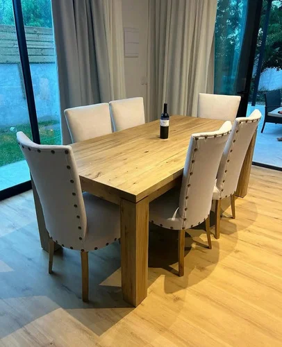Juego Comedor Madera Maciza 180x90 6 Sillas De Vestir- Ozark A Eleccion en Madera natural - Mesas de comedor, Uruguay | Ozark Home, vista 6