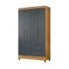 Ropero 4 Puertas 2 Cajones Armario Placard Con Estantes Freijo Gris en Freijo Gris - Roperos y placares, Uruguay | Soy Hogar, vista 3 de 6