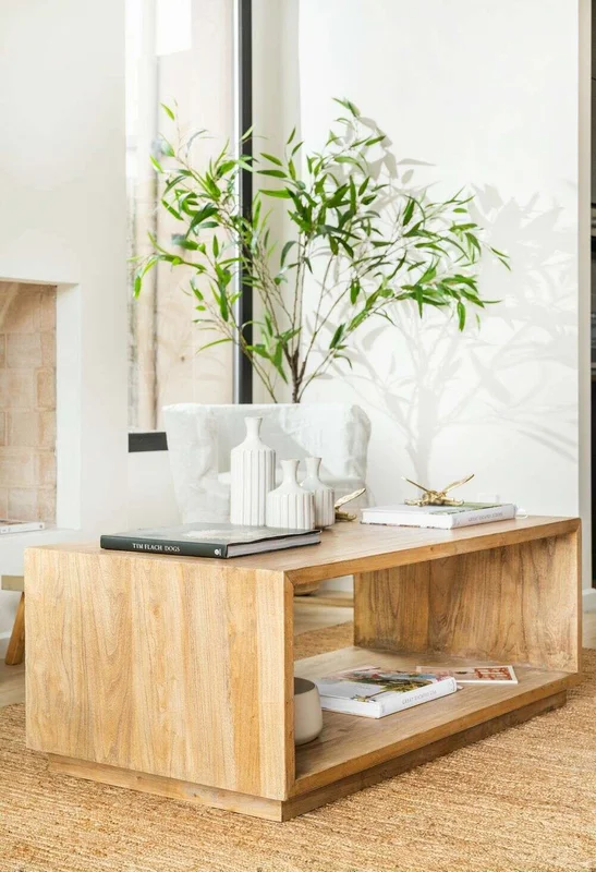 MESA CUBO - 1.20 X 0.65 en Madera natural - Mesas de living, Uruguay | La Iberica, vista 17
