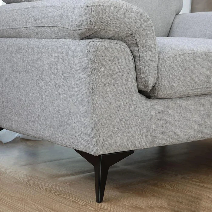 BUTACA Tela y Madera Natural Living - Cracovia - Gris Claro en Gris - Sillones y sofás, Uruguay | Ecowood, vista 3