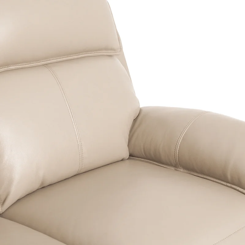 Recliner Eléctrico 3 Cuerpos Cuero-y-simil-cuero Marron Joshua Taupe en Beige - Sillones y sofás, Uruguay | Divino, vista 4