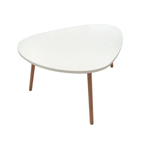 MESA CENTRICA TRIANG BAMBOO C/BLANCO 99X70X46CM en Blanco - Mesas de arrimo, Uruguay | Koz