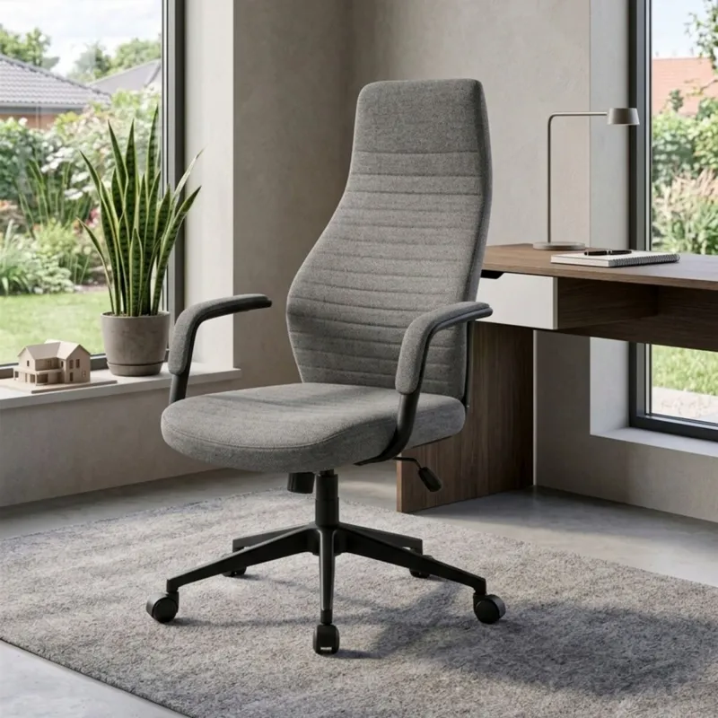 Silla de oficina Negra 2 Posiciones - Podium - Gris Oscuro en Negro - Escritorios y sillas de escritorio, Uruguay | Rústico Hogar