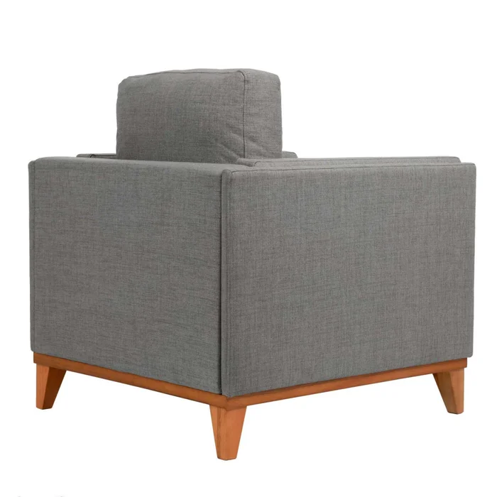 Butaca Tela-y-madera Gris Luxor Premium Gris Osc en Gris - Sillones y sofás, Uruguay | Divino, vista 5