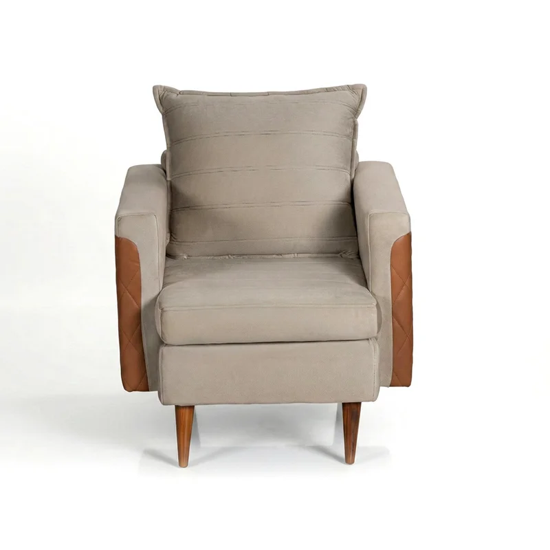 Butaca Poltrona 1 Cuerpo Alta Con Patas Capitoneada en Beige - Muebles, Uruguay | Soy Hogar, vista 12