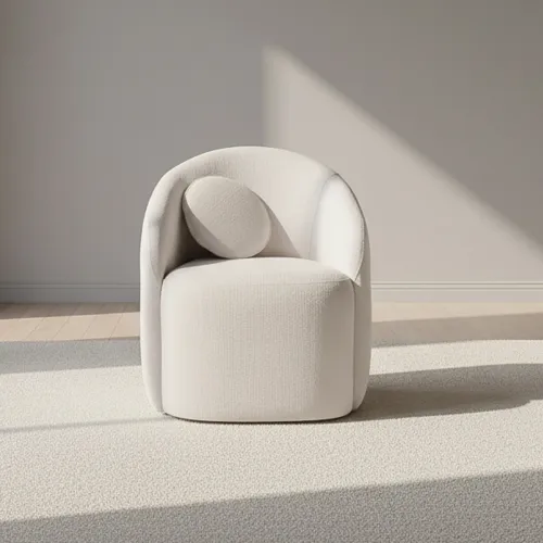 Butaca Giratoria Tela Natural-beige Paris Natural en Beige - Sillones y sofás, Uruguay | Divino