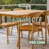 Mesa Livorno + 4 sillas Oslo en Madera natural - Muebles, Uruguay | Uruguay Bamboo, vista 1 de 3
