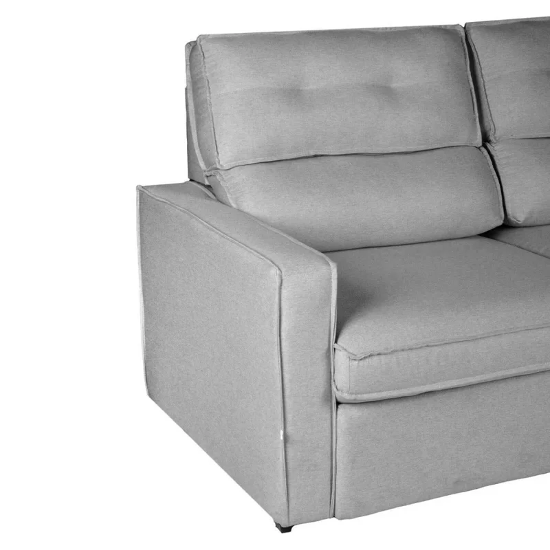 Sofa Retractil 2 Cuerpos Tela Gris Ambar en Gris - Sillones y sofás, Uruguay | Divino, vista 6