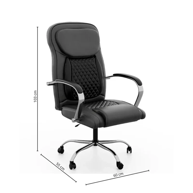 Silla de oficina Stratus 360 Negra en Negro - Sillas de escritorio, Uruguay | La Cueva Muebles, vista 6
