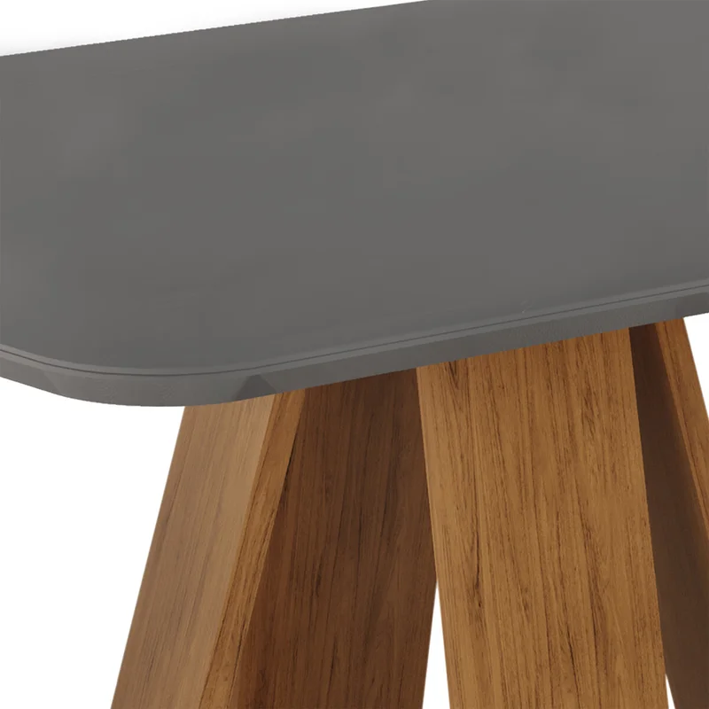 Mesa de Comedor 120 - Linea Celeste Milan - Gris en Gris - Mesas de comedor, Uruguay | Rústico Hogar, vista 4