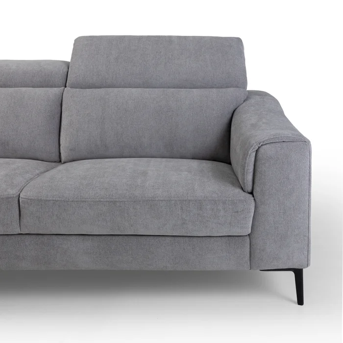Rinconera Luke - Tela Microfibra - Chaise Izquierdo - 6686-7 Gris en Beige - Sillones y sofás, Uruguay | NYR, vista 2