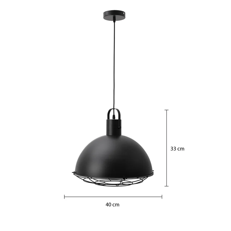Luminaria Colgante Sharp Big Negra en Negro - Lámparas colgantes, Uruguay | Serlux, vista 7