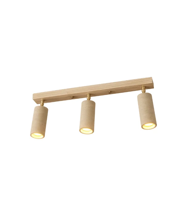 L. TECHO TRAVERTINE 3 LUCES en Beige - Lámparas colgantes, Uruguay | Más Infinito Casa