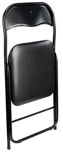 Silla plegable VIUF polipiel/acero negro en Negro - Sillas, Uruguay | JYSK
