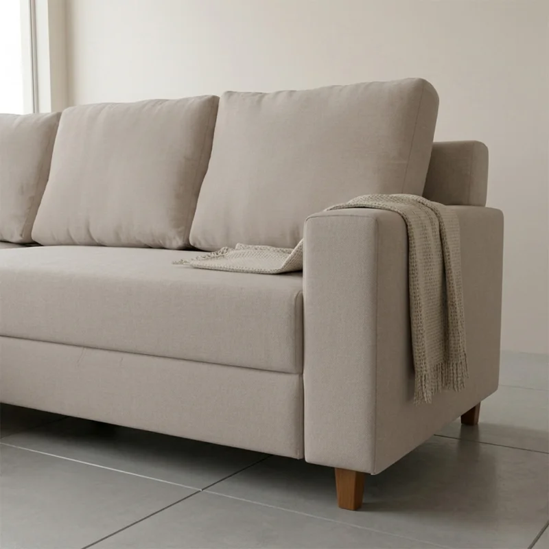 Rinconera Lucci - Tela Microfibra - Chaise izquierdo - Berlin 02 (Beige) en Beige - Sillones y sofás, Uruguay | Nyr, vista 5