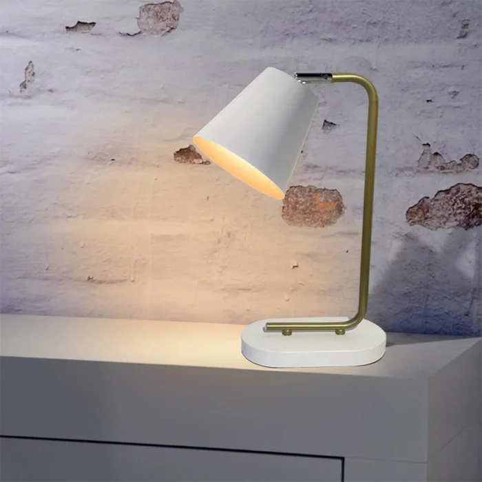 Lámpara de Mesa Zenith en Blanco - Lámparas de mesa, Uruguay | Serlux, vista 3