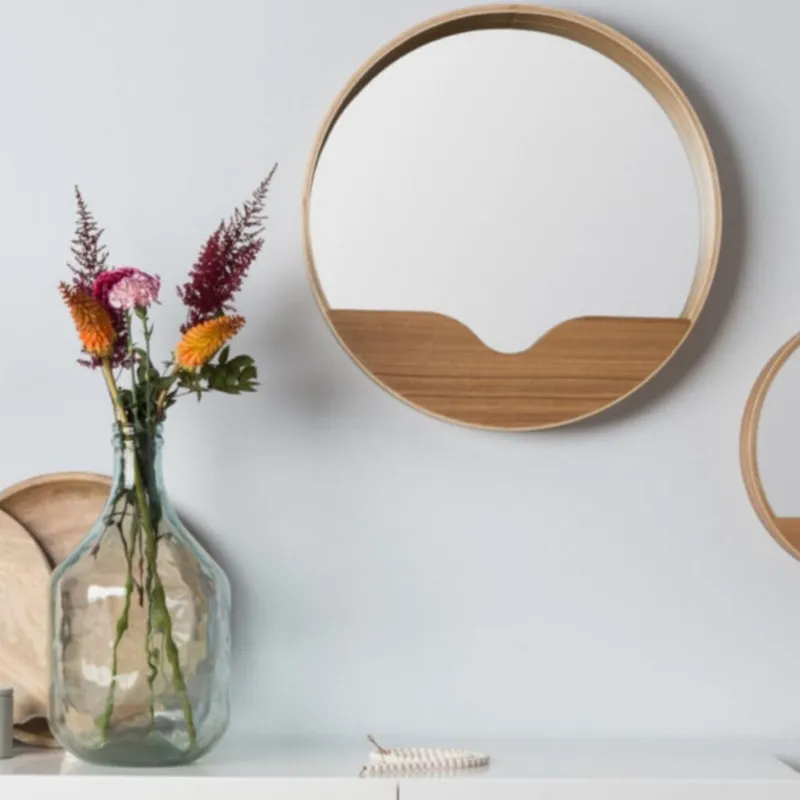 Espejo WALL Natural Small en Madera natural - Decoración, Uruguay | Viasono