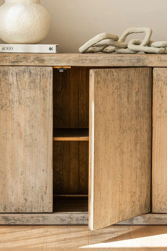 APARADOR BALZAC - PINO MACIZO RECICLADO GRIS - 2.53 MTS en Madera natural - Bibliotecas, Uruguay | La Iberica, vista 5