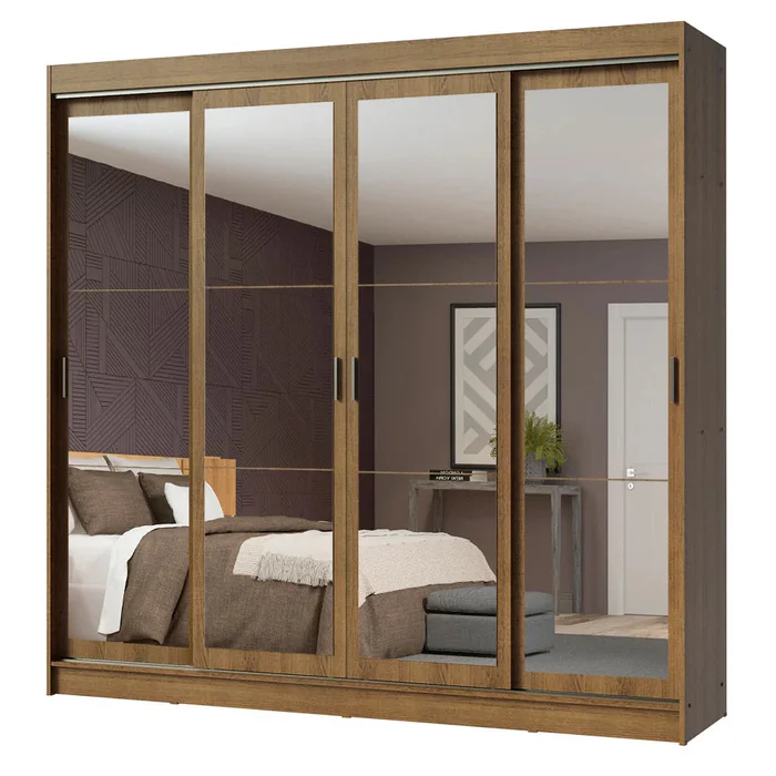 Ropero Placard Matrimonial Austin 4 Puertas Corredizas 215cm con 4 Esp en Blanco - Roperos y placares, Uruguay | Balton, vista 7