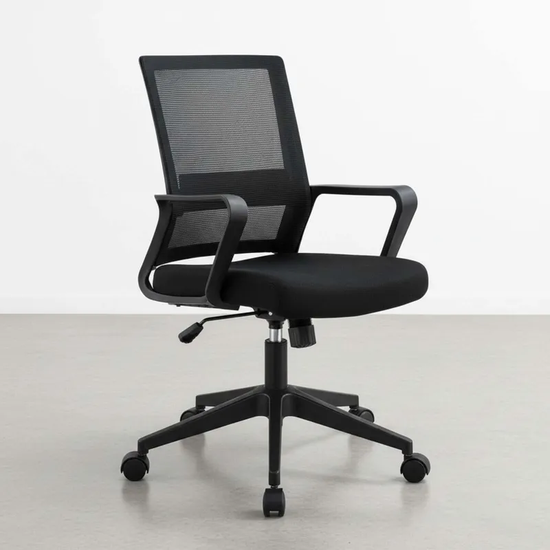 Silla De Oficina Malla Negro Collins en Negro - Sillas de escritorio, Uruguay | Divino