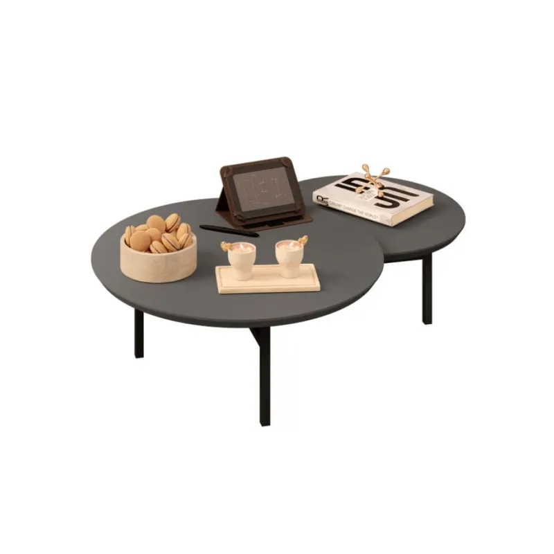 Mesa De Living MDF y Metal - Charlote Gris - Mesas de living, Uruguay | Ecowood